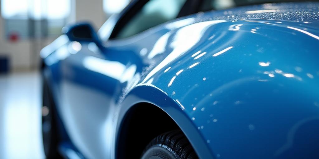 Zářivě čisté auto v premium spa - detailní pohled